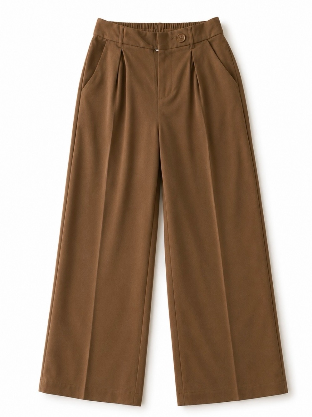 Wide Leg Brown Trousers